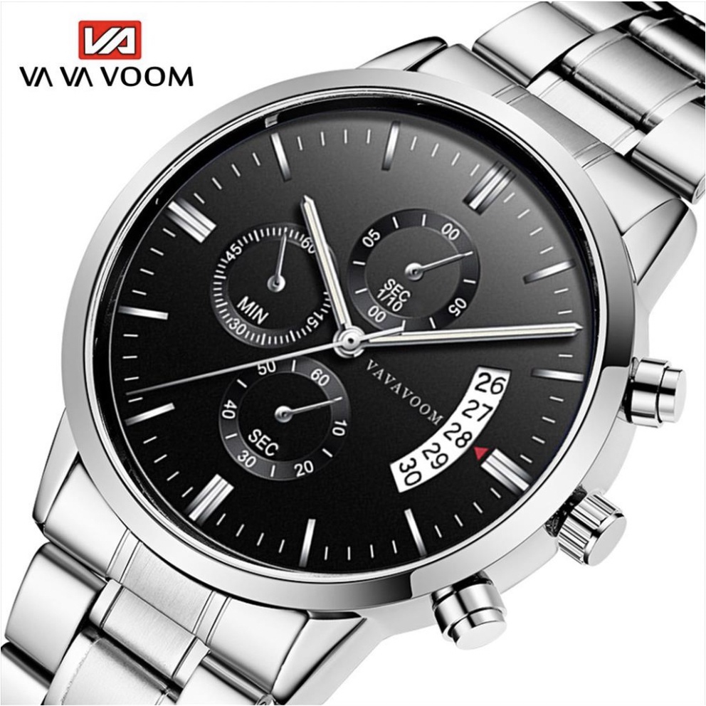 Jam Tangan Pria VAVA VOOM 214 / 8226 VAVAVOOM Tahan Air Stainlees Steel Anti Karat Premium Original