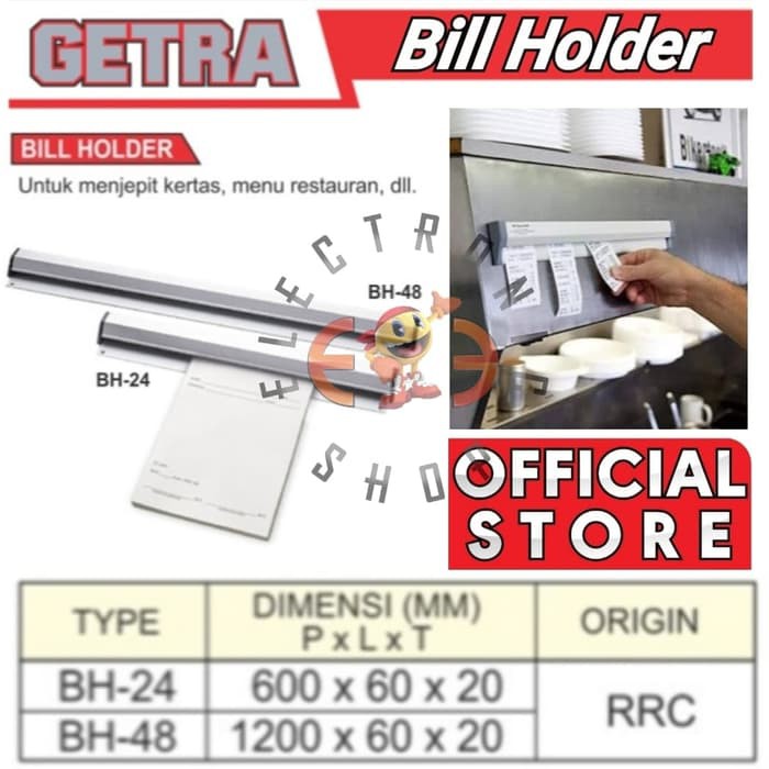 

GETRA BH 48 - Bill Holder - Alat Penjepit Kertas Menu