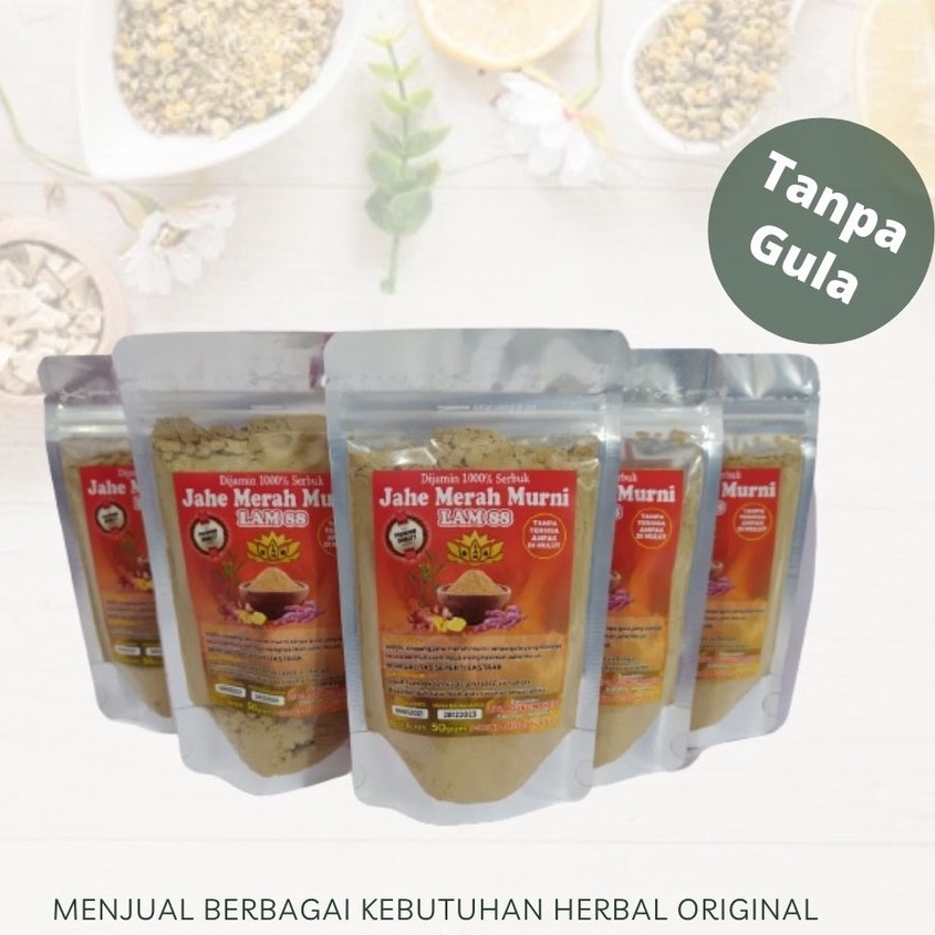 

jahe merah murni kemasan 50g