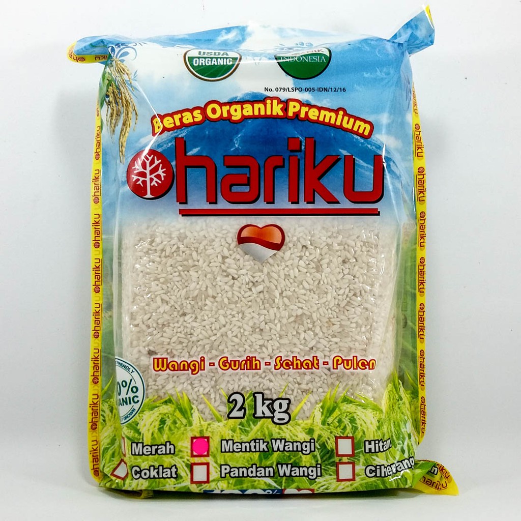 

Hariku Beras Putih Mentik Wangi Organik 2 kg