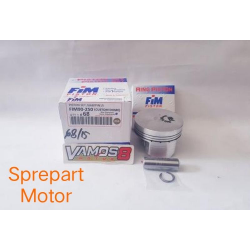 Piston Seher Seker Kit FIM Federal Izumi Pin 15 Diameter 68 Oversize 250 Dome Mentah FIM 90