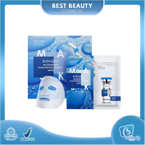 ★ BB ★ BIOAQUA Moisturizing Oligopeptide Essence Face Mask - Masker Wajah (25g×5pcs)/box - BIO AQUA