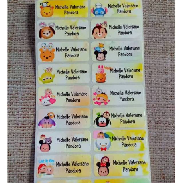 

Tsum Tsum Label nama sticker label name waterproof