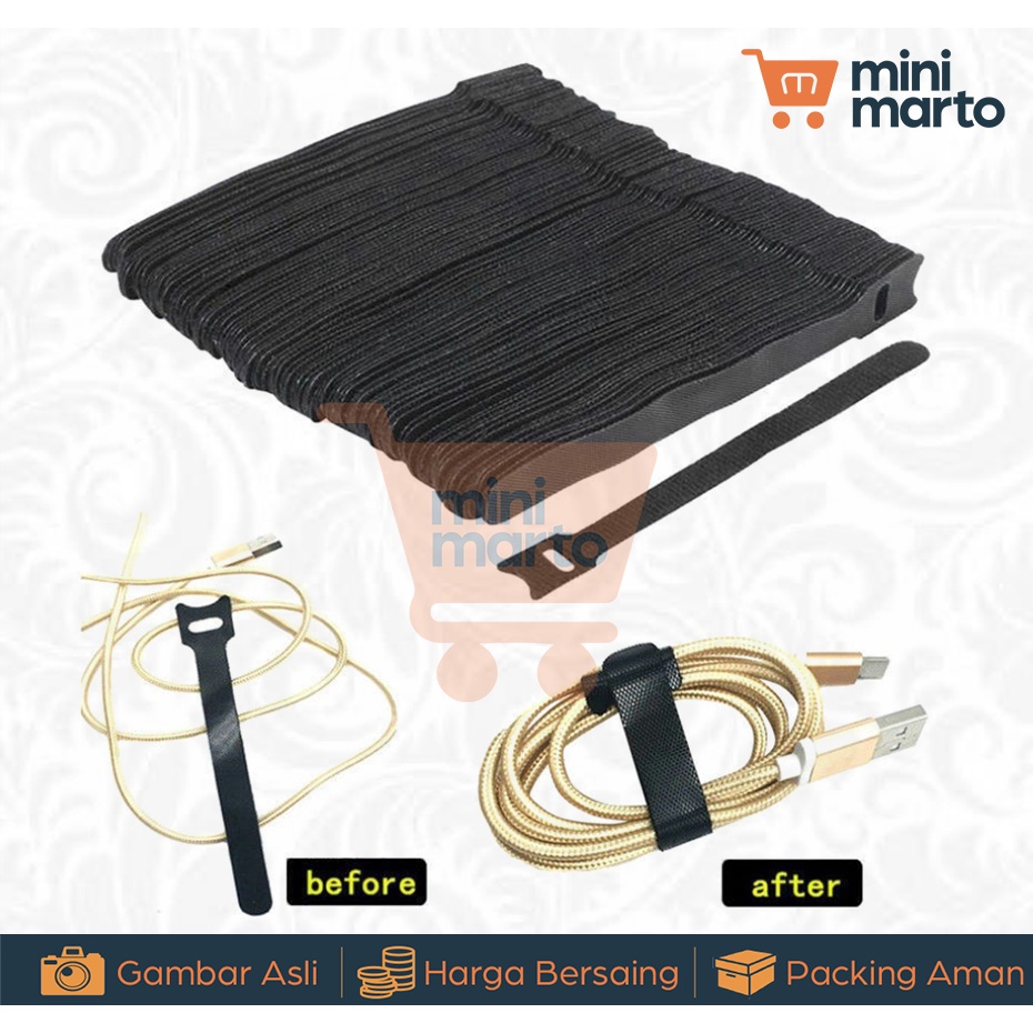 Kabel Velcro Tali Pengikat Serbaguna Winder Cable Ties Organizer - Minimarto