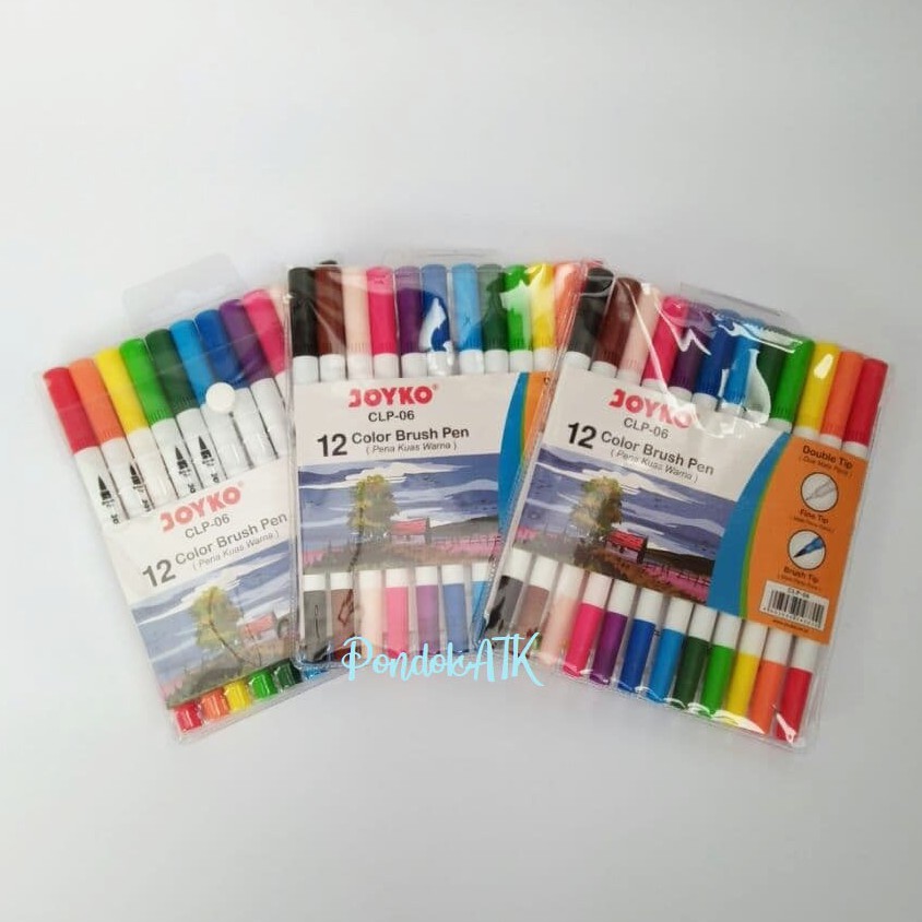 

Joyko Color Brush Pen / Pen Kuas 12 warna
