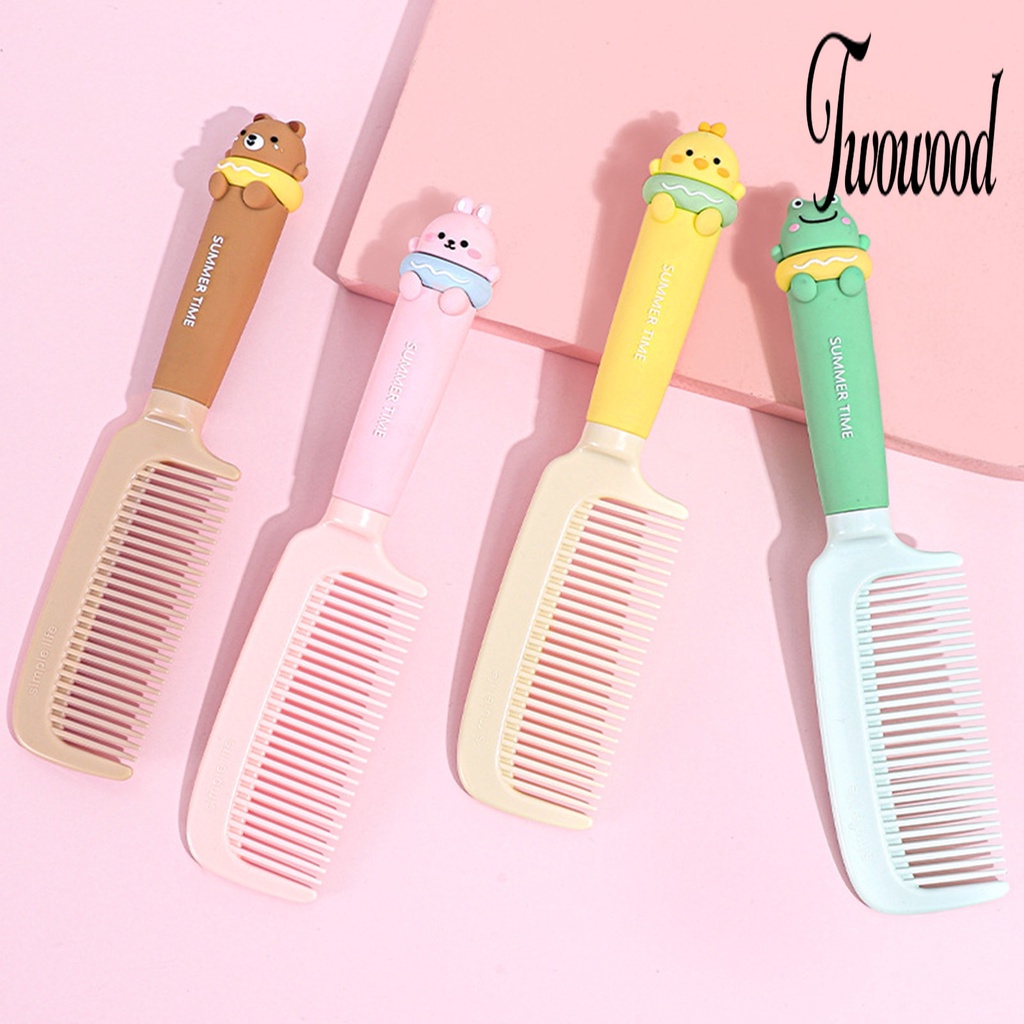 Twowood Sisir Rambut Ringan Motif Kartun Hewan Lucu Untuk Anak Perempuan