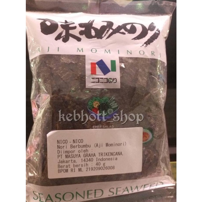 

Nico - Nico Aji Mominori Seasoned Seaweed Y40 Gr Nori Berbumbu