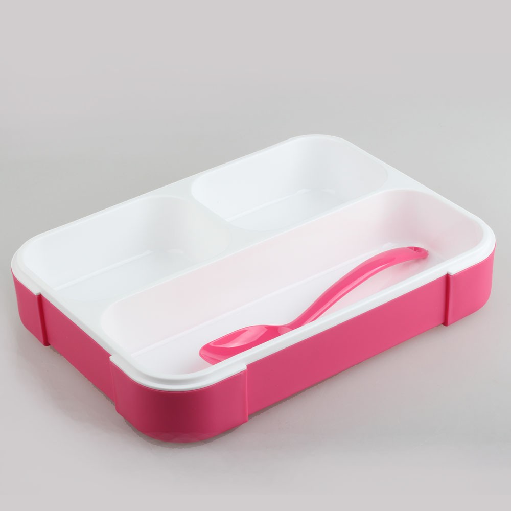 Lunch box / kotak tempat makan sekat 3 sekat leak proof bpa free