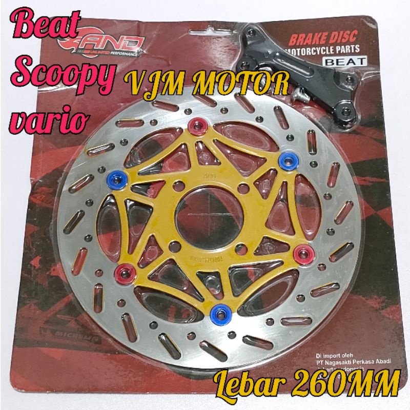 DISC BRAKE BEAT MODEL PSM REBORN MOTIF VARIASI -PIRINGAN CAKRAM BEAT VARIO SCOOPY MOTIF VARIASI MODEL REBORN PSM LEBAR 260MM