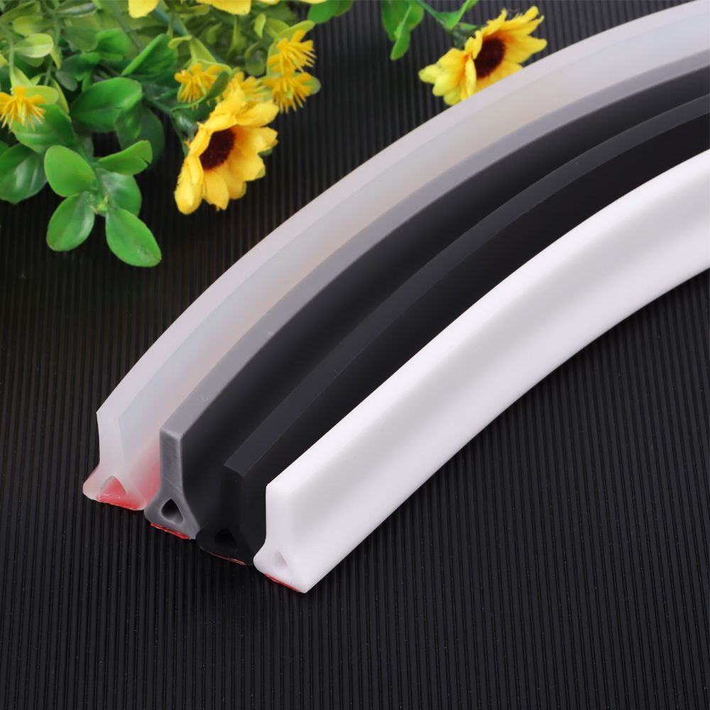 PREVALENT Shower Dam Barrier Water Retaining Strip Bathroom Accessories Self-Adhesive Water Stopper Flood Barrier Non-slip Bendable Silicone Dry and Wet Separation Shower Dam Door Bottom Sealing Strip/Multicolor