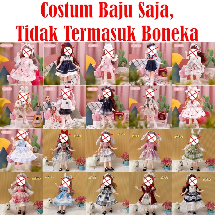 Hot Sale (Seri-Bbs30) Mainan Anak Perempuan Boneka Baju Bjd Doll Diy 30 Cm Termurah