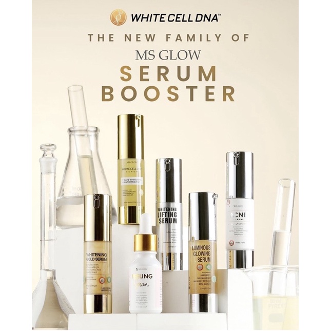 Serum Ms glow lifting, luminous serum gold whitening serum Acne serum white cell DNA