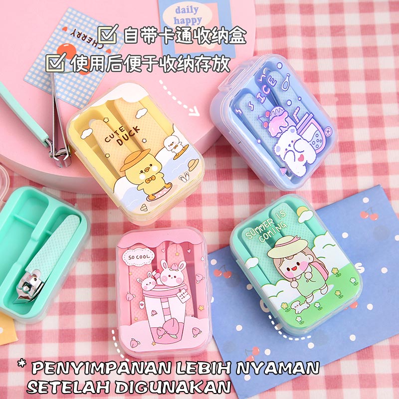 %e2%98%9bready stock%e2%98%9a%ef%bc%88free box%ef%bc%89peralatan menicure gunting kuku mini gunting kuku karakter lucu mini stainless stell alat gunting kuku portable tools set import