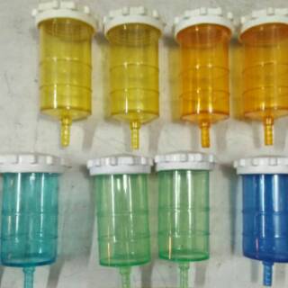  Botol  wadah air radiator plastik warna  transparan kuning  