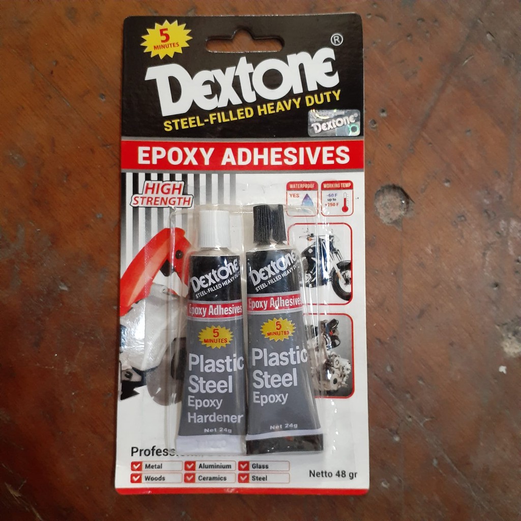 

Lem Dextone Epoxy Adhesives 48 gr (Pilihan tipe Biasa dan 5 menit)