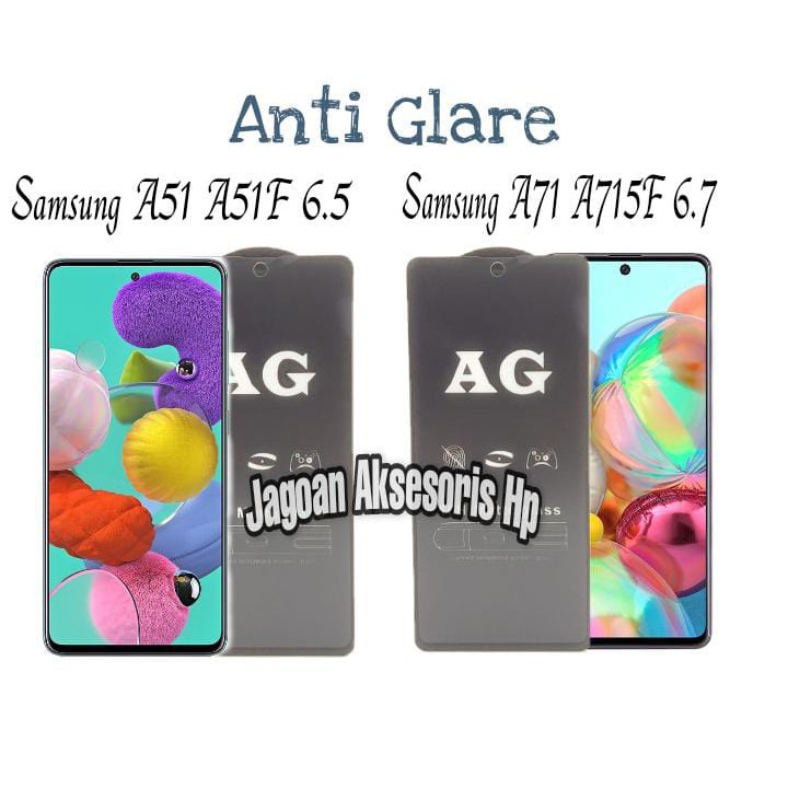 ANTI GLARE Samsung A51 A515F A71 A715F Tempered Glass Matte FULL LEM Anti Minyak Anti Fingerprint