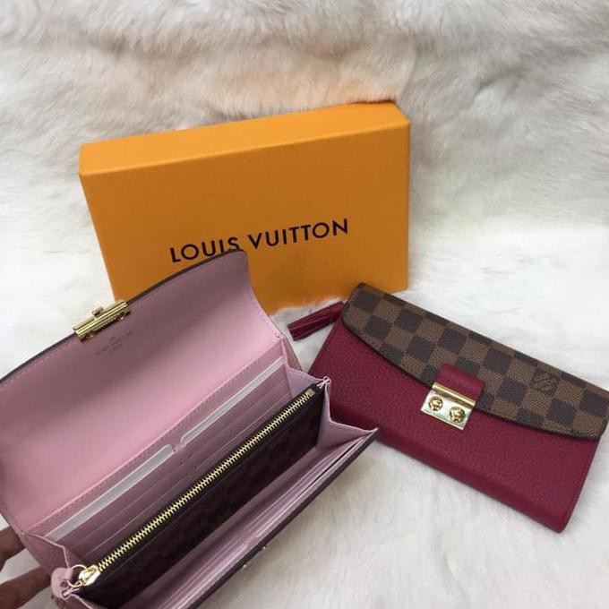 Lv Croisette Wallet Pink & Marron H8 Ready