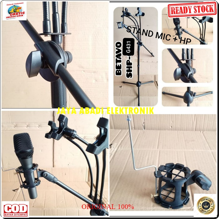 G431 STAND MIC BAHAN FULL BESI 4 CABANG 4IN1 KAKI TIGA HOLDER 1.7 METER KOKOH DAN KUAT BISA UNTUK SEGALA JENIS MICROPHONE DAN HANDPHONE TEMPAT GANTUNG PENYANGGA PELINDUNG ANTI JATUH PRAKTIS DIGUNAKAN PRODUK BERKHUALITAS HARGA TERJANGKAU