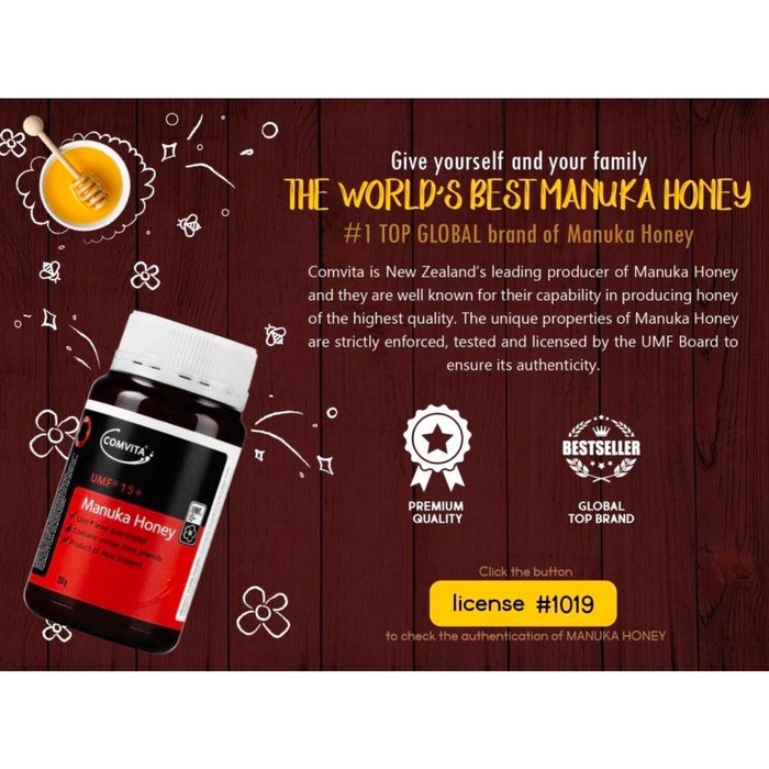 

madu- comvita manuka honey umf - madu sehat alami original new zealand - umf 18 250gr -madu.