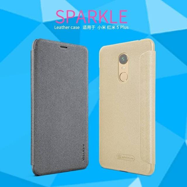 NILLKIN SPARKLE leather xiaomi redmi 5 Plus case casing book Flip Cover