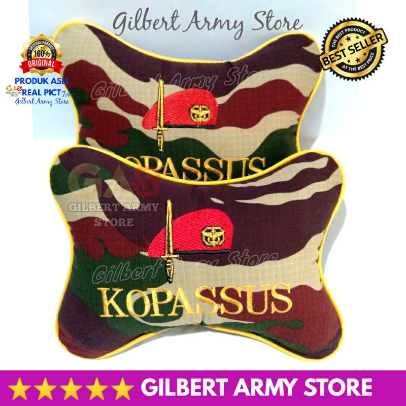 Bantal Mobil Loreng Malvinas TNI-AD kopasus infanteri  Gilbert Army Store Kualitas Premium Murah