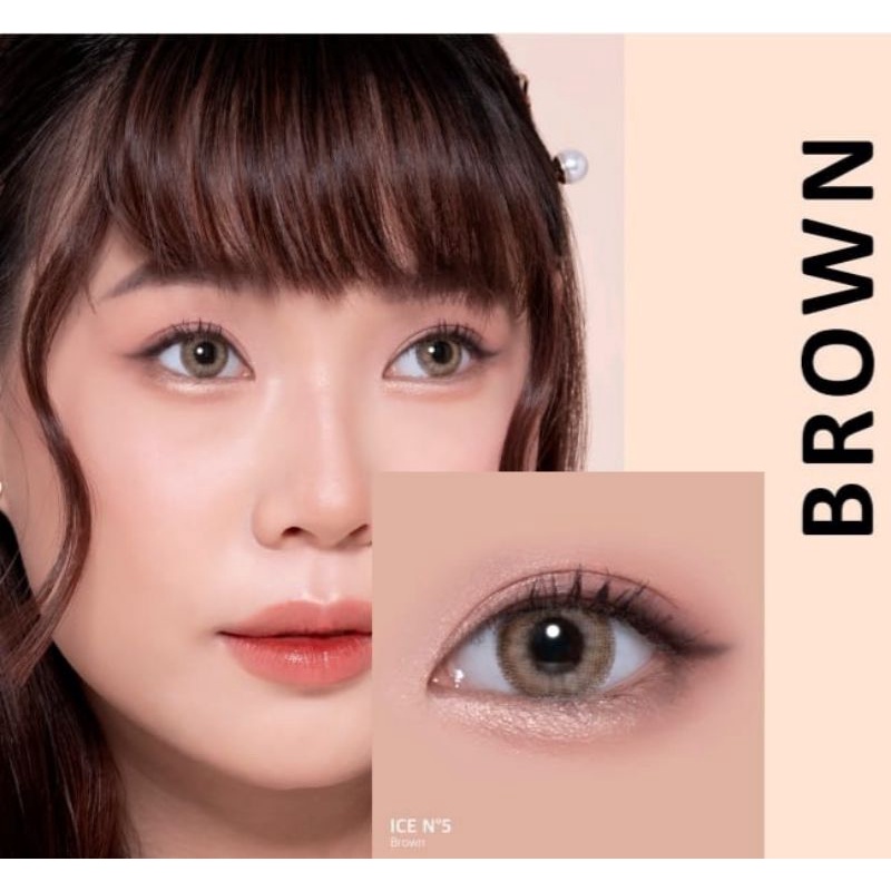 Ice N5 Brown normal minus s/d -6.00 Softlens 14.5 mm
