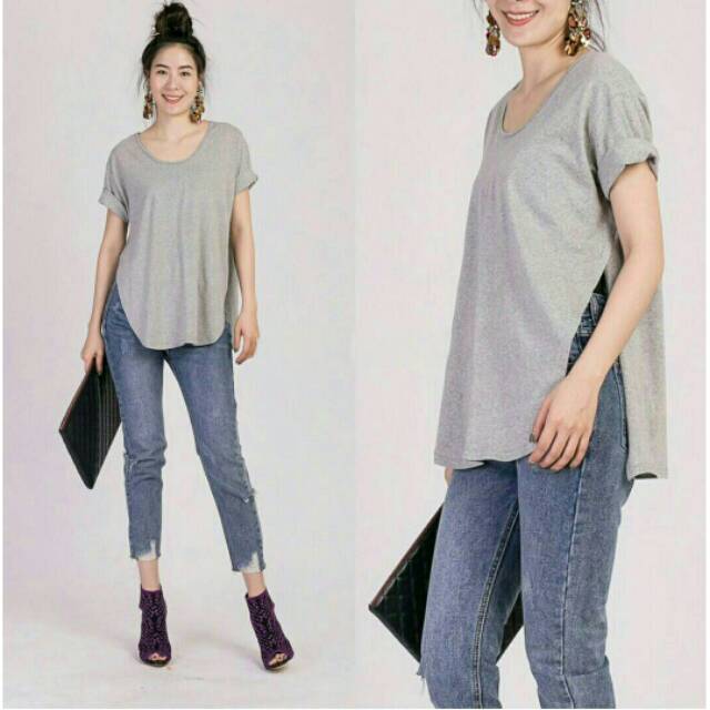 Blouse basic grey