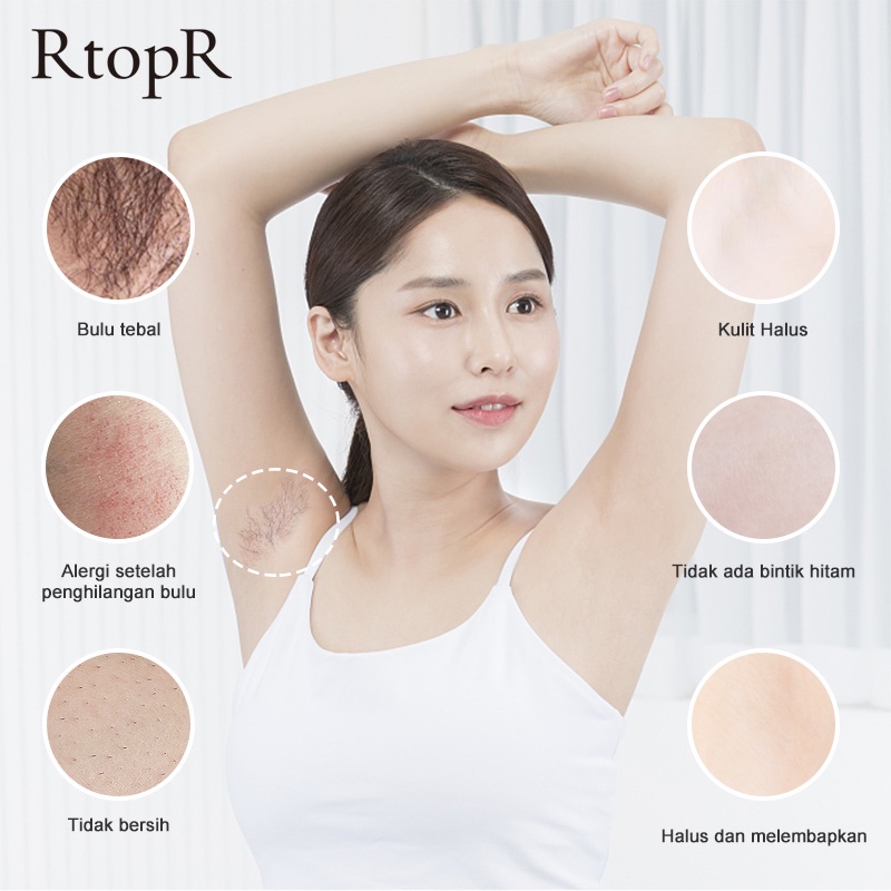 [BPOM]RtopR Mangga Depilatory Cream Body Krim Penghilang Rambut Efektif Tanpa Rasa Sakit untuk Pria dan Wanita Memutihkan Produk Rambut Rontok Ketiak Kaki Tangan 40g