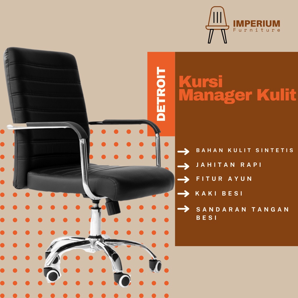 Jual Kursi Kerja Detroit Kursi Kantor Kulit Kursi Staff Kulit