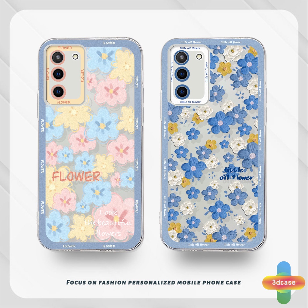 Casing Soft TPU Case Samsung A32 A52 A12 A03 A51 A03S A13 A23 A10S A50 A20S J7 Prime A02S A20 A50S A10 A30S A52S A30 M12 M01S A125 F12 M10S M40S A515F A207F M02S A025 F02S 11 12 13  7 8 6 Plus Shockproof little oil flower Camera Lens Protection Phone Case