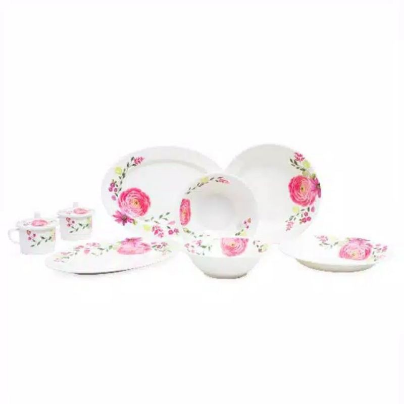 Piring Melamin Onyx Seiv Elona Melamine Motif Set Of 10