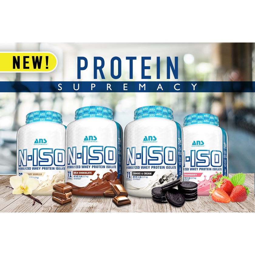 ANS N ISO N-ISO Hydrolized 5lbs Whey Protein Isolate 5 lbs NIso Hydolyzed NISO