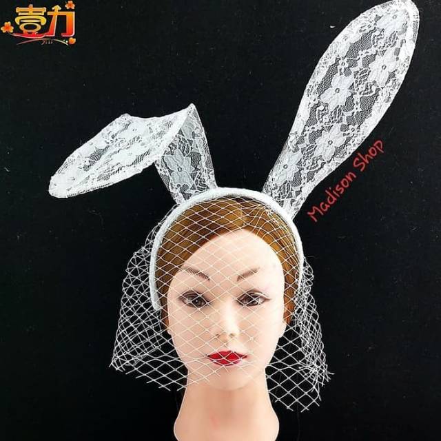 Bando Kuping Bunny Ear Murah Kostum Happy Easter Bando Renda Sexy