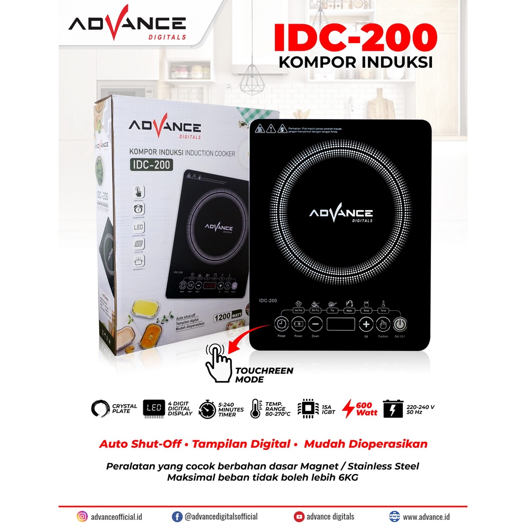 ADVANCE IDC 300 KOMPOR INDUKSI MURAH BANGET / GARANSI RESMI