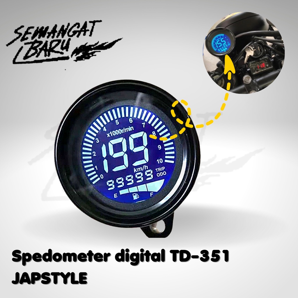 Jual SPEEDOMETER SPIDO SPEEDO DIGITAL TD351 JAPSTYLE SCRAMBLE