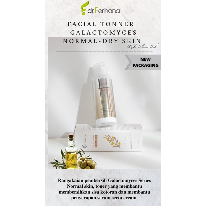 Galactomyces Toner With Olive For Normal To Dry Skin dr. Ferihana Cosmetics & Skincare Merupakan Pem