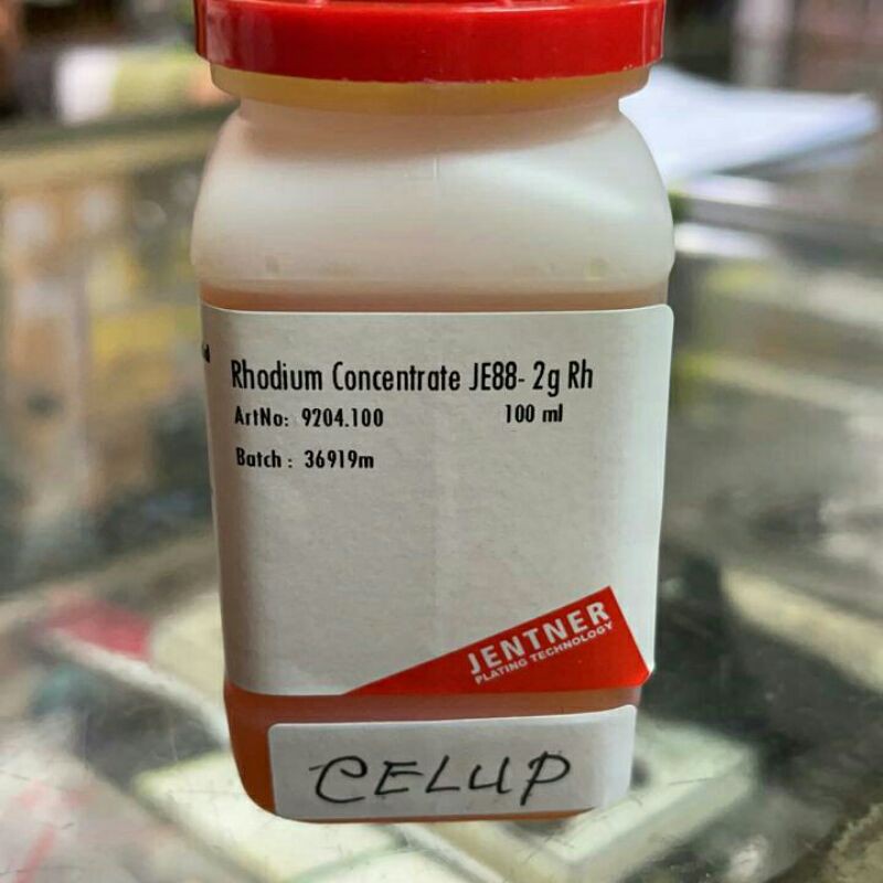 rhodium cocentrate-je88-2 g Rh merek jentner asli german masisegel 100ml.obat sepuh putih.rhoduna j1