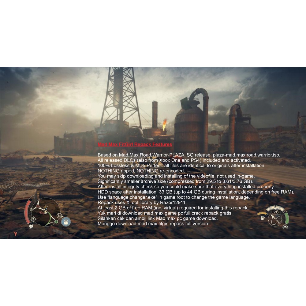 Game Mad Max v1.0.3.0 FitGirl Repack + All DLCs for Windows Only | Game PC Windows