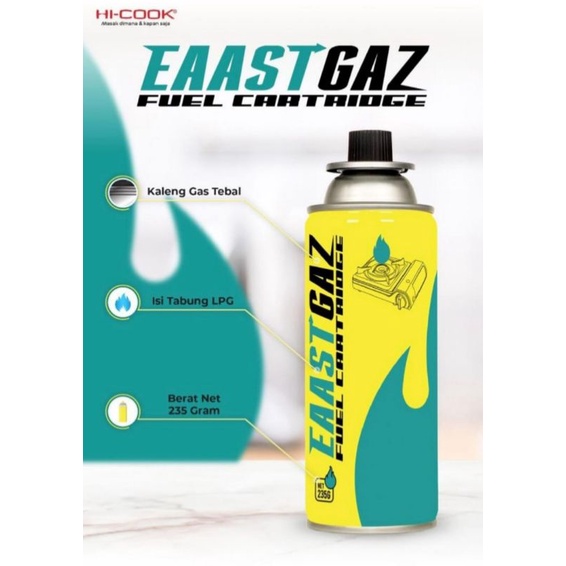 Tabung Gas Portable Kaleng Eaast Gaz
