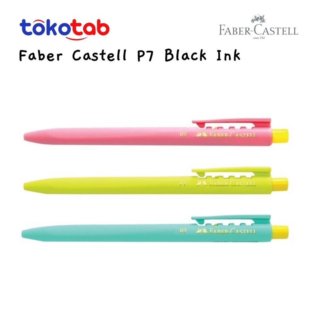 

Tokotab - Pulpen Pena Bolpoin FaberCastell Pen P7 Pastel 0,7 mm Black Ink