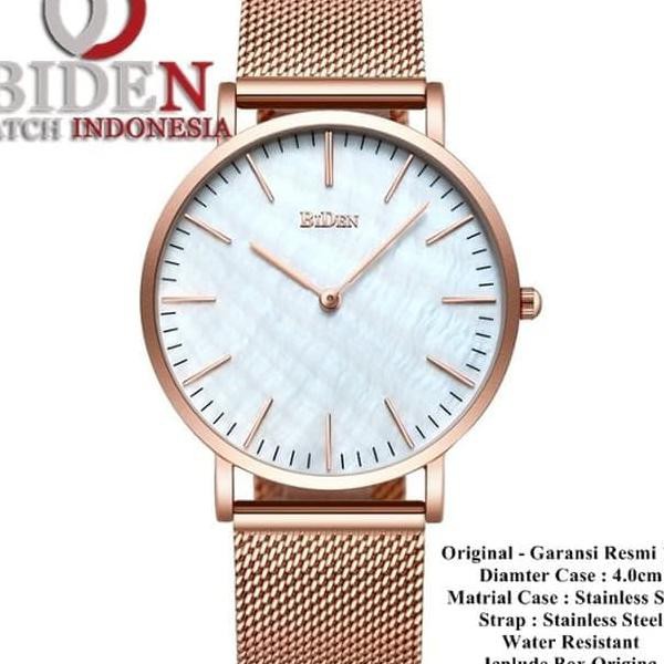 Jam Tangan Pria Biden Original Yn0054 Stainless Steel - Rosegold unisex
