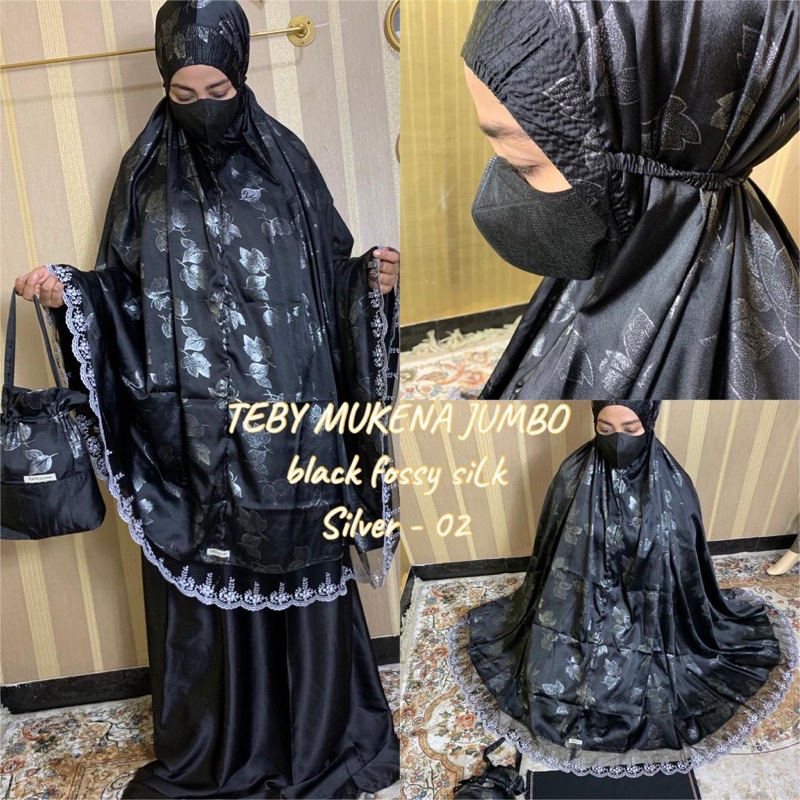 Mukena Silk TEBY EXCLUSIVE Jumbo Mukena Travel Dewasa