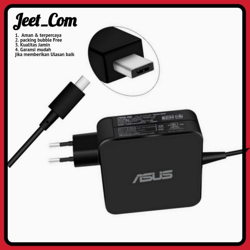 Original Charger Laptop Notebook ASUS EeeBook E202 E202S E202SA X205 X202T 19V 1.75A Micro Usb