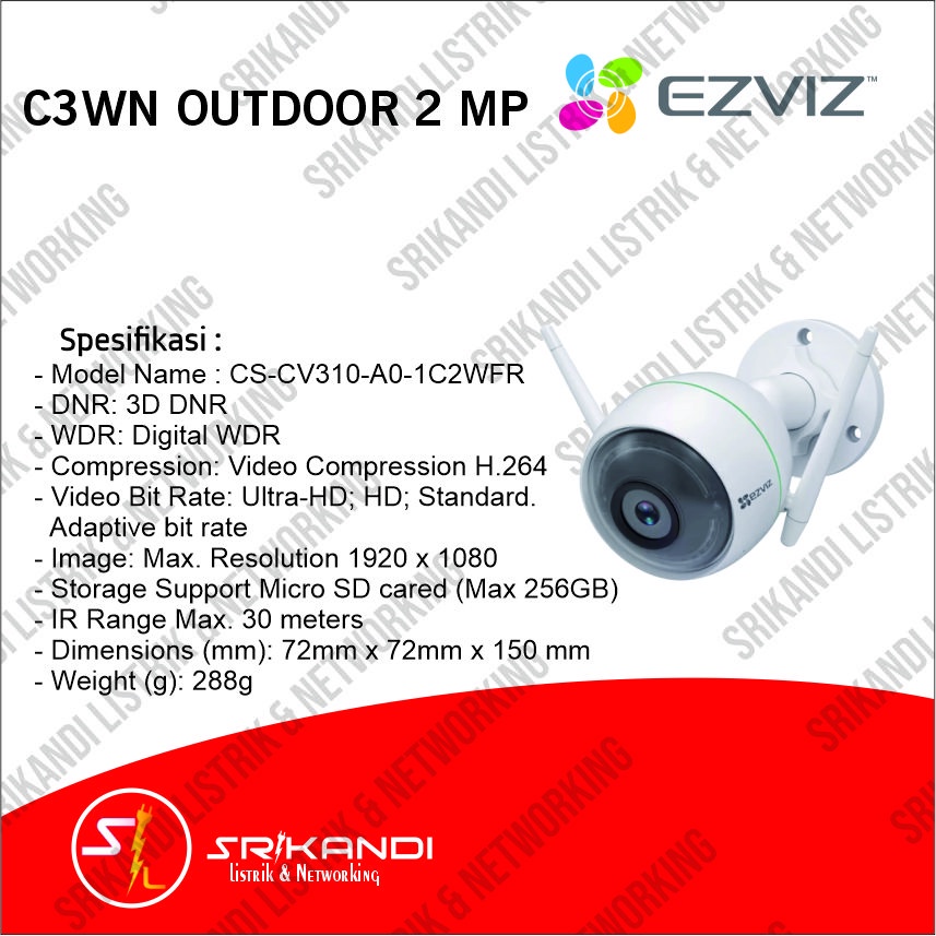 EZVIZ C3WN OUTDOOR 2 MP