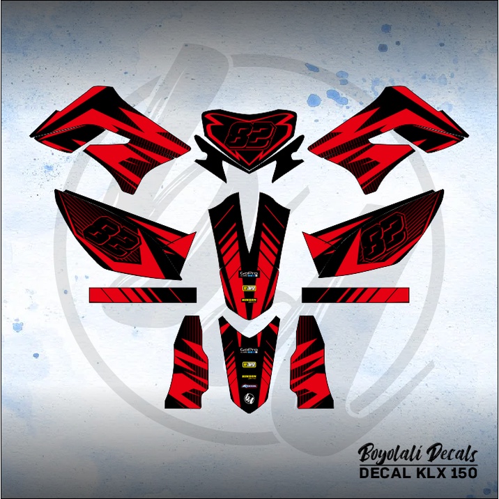 DECAL STICKER KLX 150 S LAMA (001) DEKAL STIKER FULLBODY DTRACKER D-TRACKER DTX OLD 2009 2010 2011 2