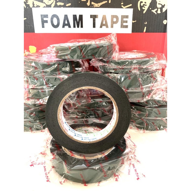 DOUBLE TAPE FOAM HIJAU 1 INCH ( 22 mm x 5 Meter) MURAH