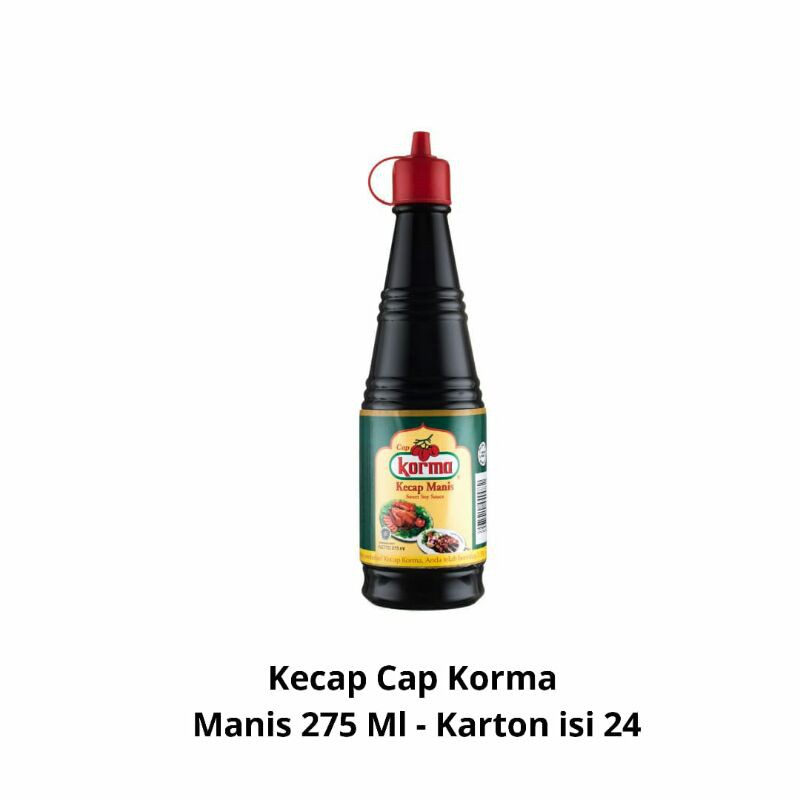 

Kecap Cap Korma Manis 275 ml - 1 karton isi 24