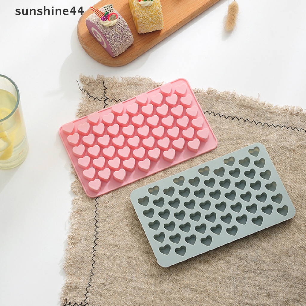 Sunshine Cetakan Es Batu / Cokelat / Fondant / Kue Bentuk Hati Mini Bahan Silikon