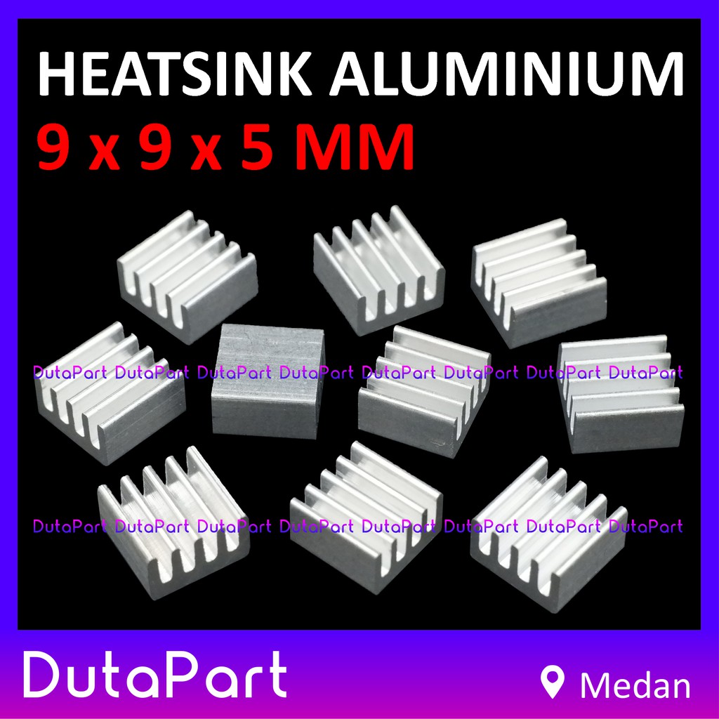 Heatsink Aluminium Pendingin 9x9x5mm 9*9*5mm 9x9x5 9*9*5 mm Heat Sink