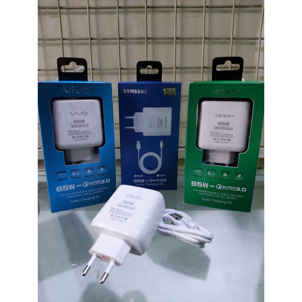 Travel Charger 65Watt Oppo Vivo Samsung